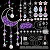 DIY Natural Amethyst Chips & Moon Suncatchers Making Kits PW-WGD87FC-02-1