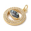 Brass Micro Pave Cubic Zirconia Pendants KK-K385-044G-3