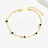 Gold Plated Brass Beads Anklets YN6291-2-1