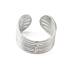 304 Stainless Steel Cuff Open Ring Setting SA-CBA37BC-10P-2