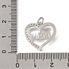 Brass Micro Pave Clear Cubic Zirconia Pendants CU-CBAEEA8-09C-P-3