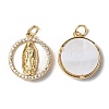 Brass Micro Pave Cubic Zirconia Pendants KK-E068-VF277-1