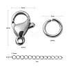 DIY 304 Stainless Steel Curb Necklace Making Kits DIY-LS0002-89P-2