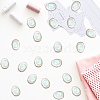 20Pcs 1-Hole Alloy Resin Buttons BUTT-CY0001-21A-7