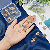SUPERFINDINGS 18Pcs 9 Styles Alloy Crystal Rhinestone Connector Charms FIND-FH0008-66-3