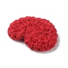 Heart Handmade Crochet Cotton Ornament Accessories AJEW-WH0326-52E-2