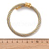 304 Stainless Steel Torque Bangles for Women Men BJEW-G584-18G-02-5