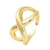 Rack Plating Brass Cuff Finger Rings for Women RJEW-M028-19G-2