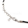 Glass Pendant Necklace for Men Women NJEW-D295-02-5
