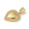 Brass Micro Pave Cubic Zirconia Pendants KK-U046-12G-03-2