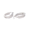 Chunky Textured Huggie Hoop Earrings for Women EJEW-A064-15P-RS-1