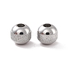 Non-Tarnish Textured 304 Stainless Steel Beads STAS-P306-01B-P-2