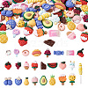  Jewelry 100Pcs 25 Style Opaque Resin Decoden Cabochons CRES-PJ0001-03-1