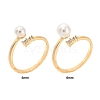 Brass Micro Pave Clear Cubic Zirconia Peg Bails Cuff Finger Ring Settings KK-T056-117G-NF-5