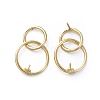 Brass Stud Earring Findings EJEW-L234-50G-2