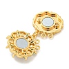 Brass Micro Pave Cubic Zirconia Magnetic Clasps KK-A214-20G-2