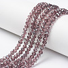 Electroplate Transparent Glass Beads Strands EGLA-A034-T3mm-E05-1