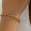 Minimalist Stainless Steel Oval Link Chain Bracelets for Women VK7404-2
