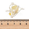 Electroplated Natural Quartz Copper Wire Wrapped Pendants PALLOY-TA00429-01-3