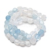 Natural Rainbow Moonstone & Aquamarine Beads Strands G-L610-B03-01-3