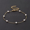 Round Plastic Imitation Pearl Beaded Bracelets BJEW-E054-10G-2