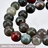 Olycraft 2 Strands Natural African Bloodstone Beads Strands G-OC0002-42-3