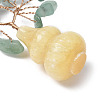 Natural Green Aventurine Chips Tree of Life Decorations with Topaz Gourd Base DJEW-P021-A02-3