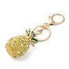 Pineapple Plastic with Rhinestone Pendant Keychain KEYC-G063-01A-2