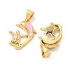 Brass Enamel Pendants KK-H534-01A-G-2