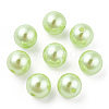 Spray Painted ABS Plastic Imitation Pearl Beads OACR-T015-05C-10-3