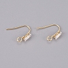 Brass Earring Hooks X-KK-L198-013G-1