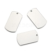 Tarnish Resistant 201 Stainless Steel Rectangle Stamping Blank Tag Pendants STAS-S031-03-2