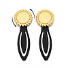 Alloy & Iron Bookmark Cabochon Settings PALLOY-N184-06G-4