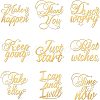 Olycraft 9Pcs 9 Styles Nickel Self-adhesive Picture Stickers DIY-OC0004-28-1