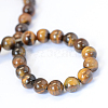 Grade AB Natural Tiger Eye Round Bead Strands X-G-E334-10mm-17-2