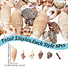 30Pcs 5 Styles Natural Mixed Shell Pendants PALLOY-GO00046-2