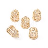 Brass Micro Pave Cubic Zirconia Pendants ZIRC-P100-01G-3