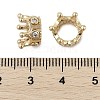 Brass Micro Pave Cubic Zirconia European Beads KK-K297-39KCG-2