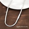 925 Sterling Silver Clear Cubic Zirconia Chains STER-C016-02B-P02-4