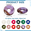 12Pcs 12 Styles Natural Mixed Gemstone Pendants G-BC0001-58-2