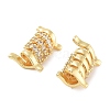 Rack Plating Brass Micro Pave Cubic Zirconia Beads KK-Z071-38G-2