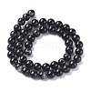 Natural Black Agate Beads Strands X-G-G582-8mm-60-2