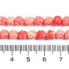 Synthetic Shell Dyed Carved Beads Strands SHEL-C008-01-4