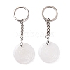 Natural Quartz Crystal Vortex Pendant Keychain KEYC-E038-01P-06-1