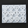 Heart with Constellation Silicone Pendant Molds DIY-I065-12-3
