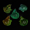 Luminous Transparent Resin Pendants RESI-F077-01P-2
