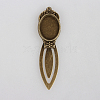 Antique Bronze Iron Bookmark Cabochon Settings X-PALLOY-N0084-01AB-NF-1