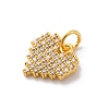 Brass Micro Pave Cubic Zirconia Charms KK-U033-23G-2