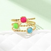 304 Stainless Steel Cuff Rings for Women RJEW-D334-02D-G-2