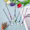 DICOSMETIC 6Pcs 6 Colors Resin Mushroom/Evil Eye/Flower Pendant Decorations HJEW-DC0001-10-4